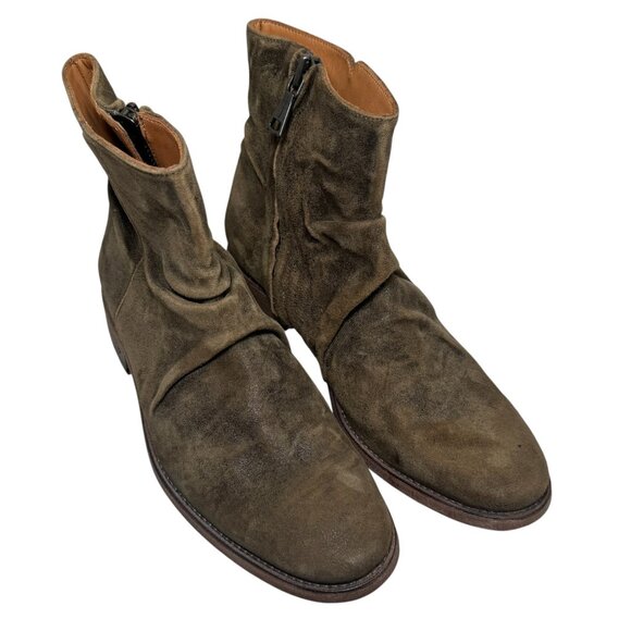 $698 John Varvatos Collection Morrison Sharpei Leather Boots Brown Khaki size 7 - Picture 4 of 11